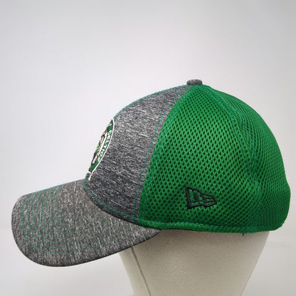 Boston Celtics NBA New Era Cap Gray One Size Mesh Strapback Heathered Hat Logo