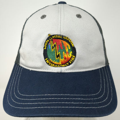 District Trucker Hat White Blue One Size Mesh Snapback Oregon Interagency Fire