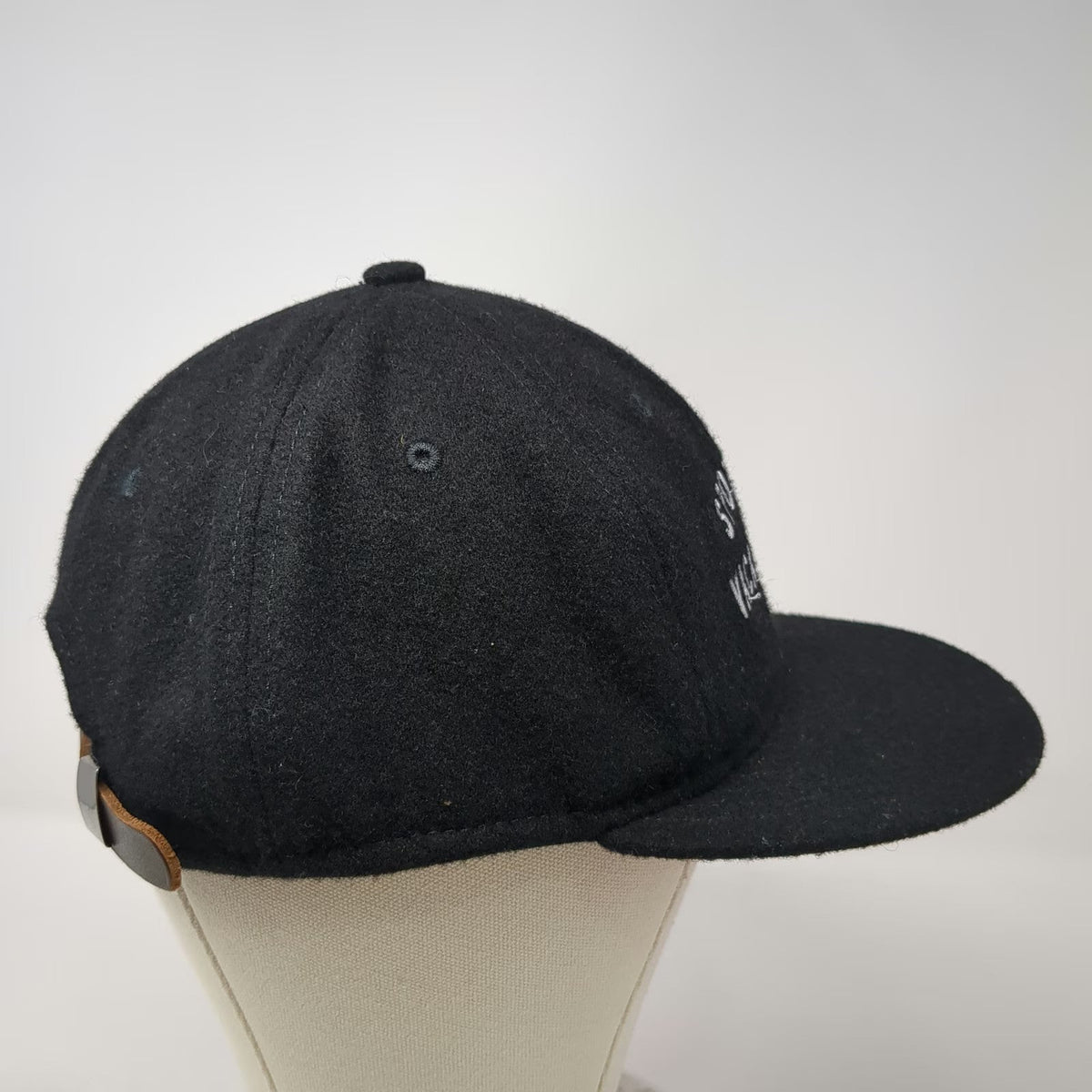Overcrest Baseball Cap Black One Size Wool Sportscar Vacationland Strapback Hat