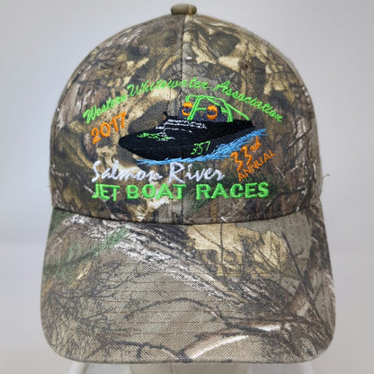Port Authority Baseball Cap Green Camo One Size Jet Boat Races Salmon River Hat