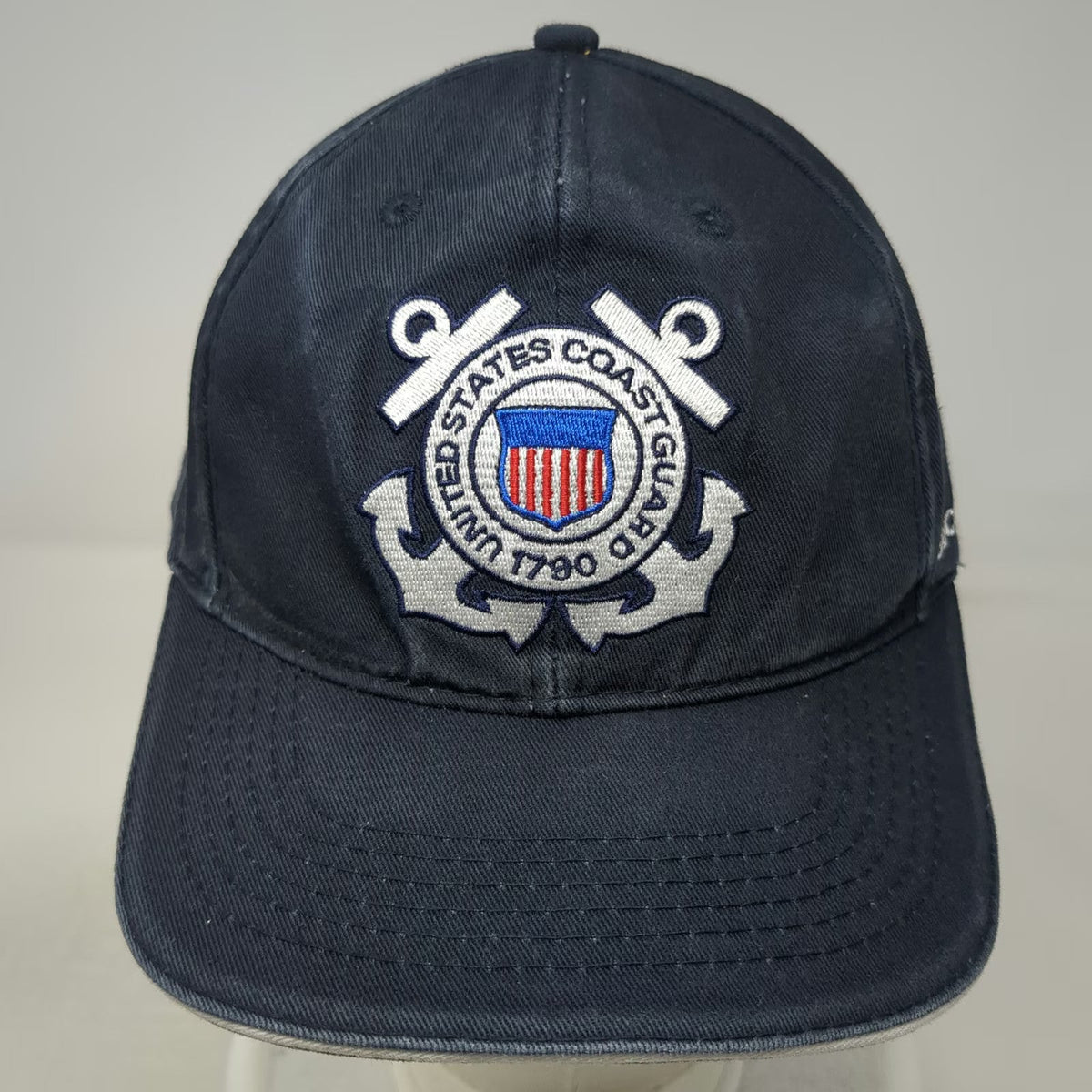 United States Coast Guard Embroidered Blue Strapback One Size Baseball Cap Hat