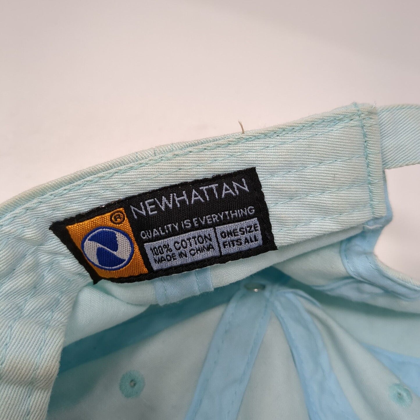 KRR Slideback Hat Blue One Size Adjustable Embroidered Monogram Newhattan Cotton