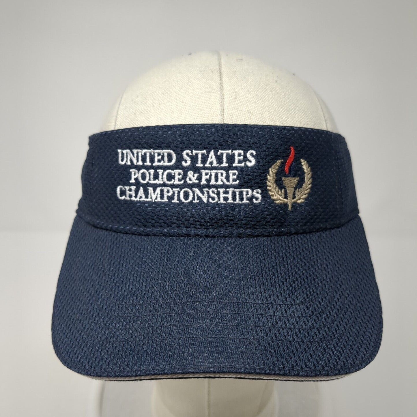 United States Police & Fire Championships Sun Visor Hat Blue OS Adjustable