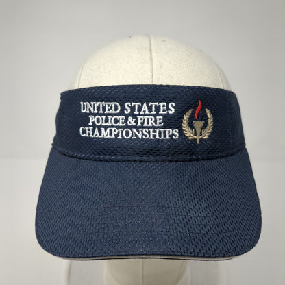 United States Police & Fire Championships Sun Visor Hat Blue OS Adjustable