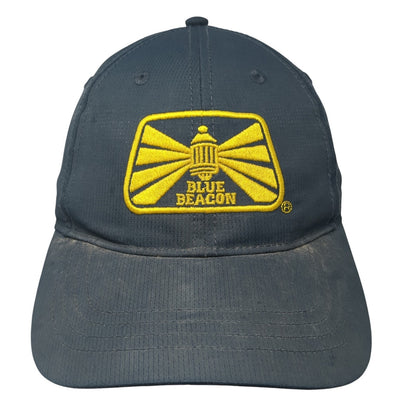 Blue Beacon Strapback Baseball Cap Blue One Size Adjustable Embroidered 6 Panel