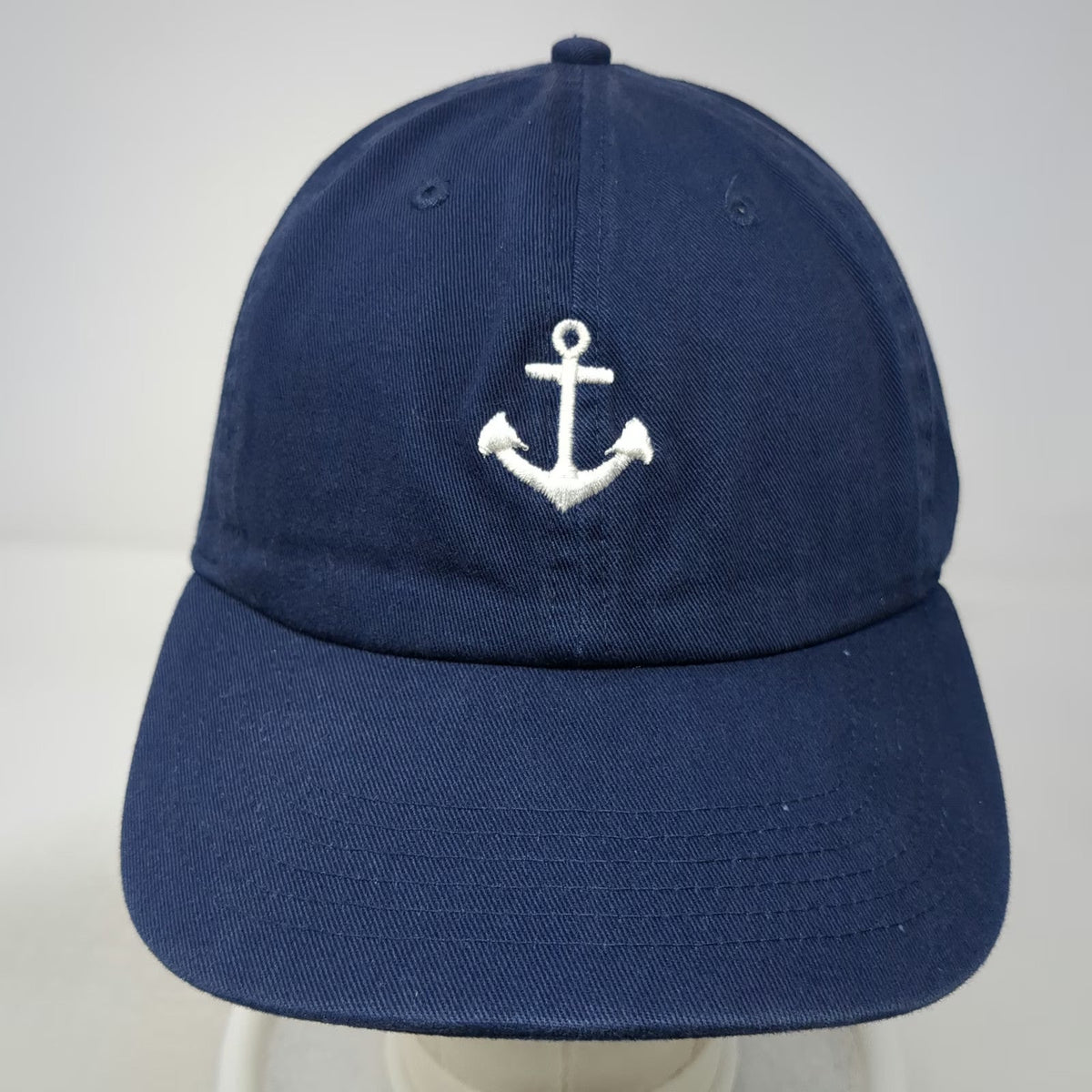 Newhattan Blue One Size Baseball Cap Anchor Nautical Embroidered Slideback Hat