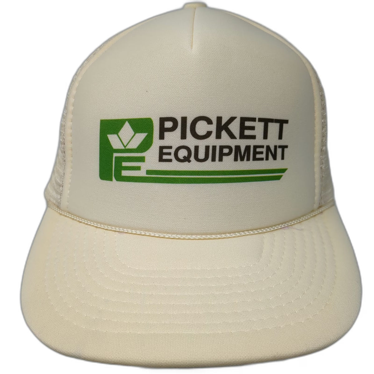Otto Trucker Hat Beige One Size Pickett Equipment Mesh Snapback Rope Foam Hat