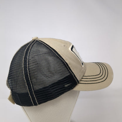 Home Idaho Strapback Trucker Hat Tan One Size Adjustable Embroidered Mesh Back