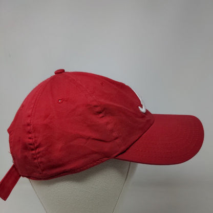 New Era Men's Slideback Hat Red OSFA Embroidered Atlanta Braves Logo Cotton