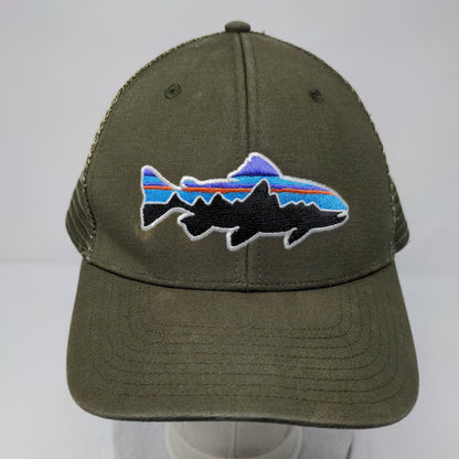 Patagonia Snapback Trucker Hat Green OSFA Adjustable Embroidered Mesh Back