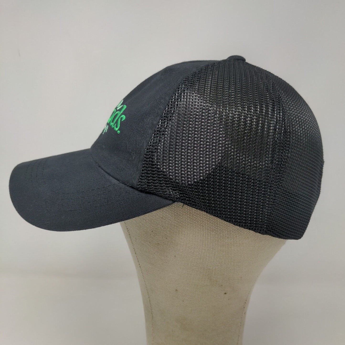 Halhimer Men's Strapback Mesh Back Hat Black Adjustable Embroidered Nutpods Logo