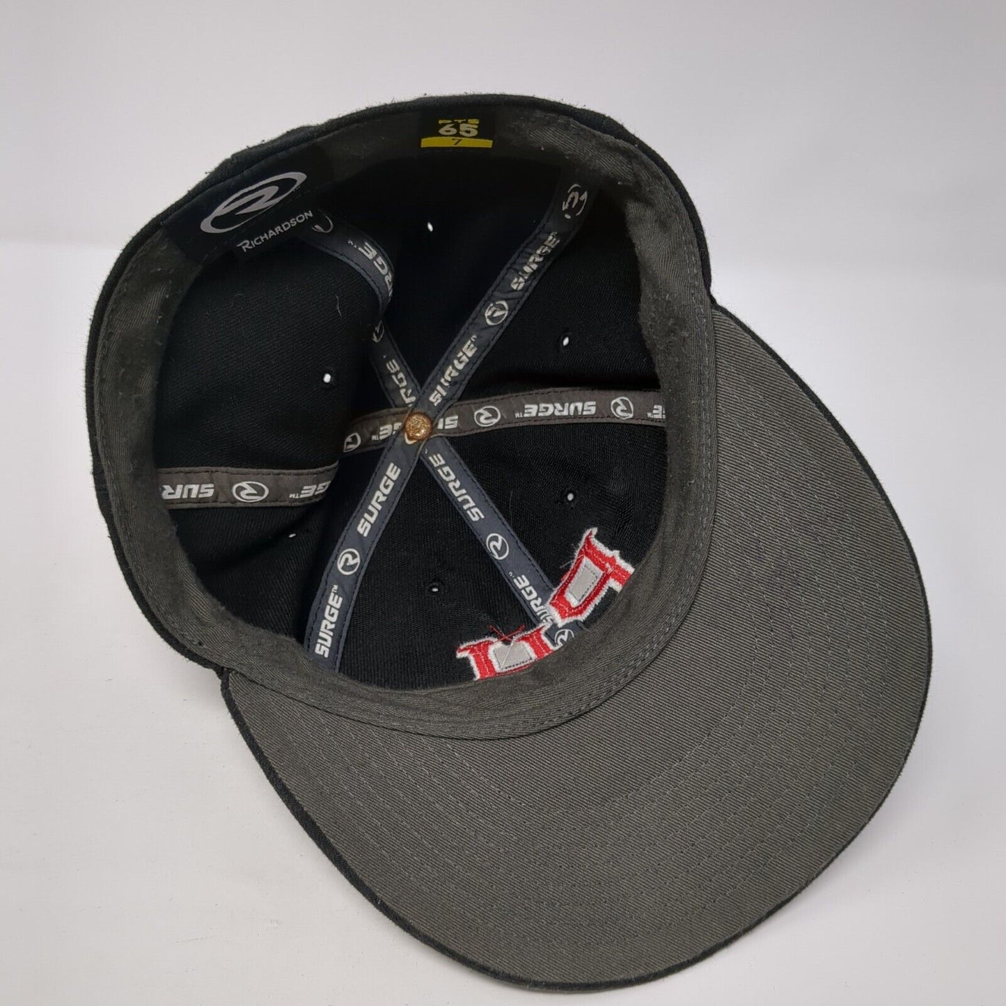 PH Fitted Hat Black Size 7 Embroidered 6 Panel PTS65 Surge Richardson