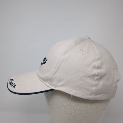 Juneau Alaska Strapback Hat Beige One Size Adjustable Embroidered
