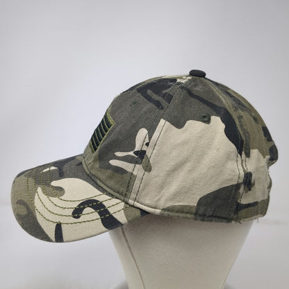 Baseball Cap Green Gray Black Camo American Flag Hat One Size Slideback Cotton