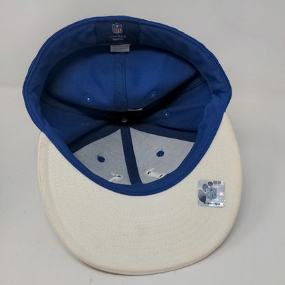 Reebok NFL On Field Men's Fitted Hat Blue White Embroidered Indianapolis Colts