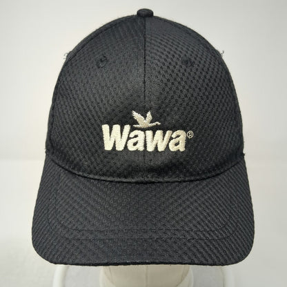 Wawa Logo Embroidery Performance Mesh Strapback Baseball Cap Black One Size Hat