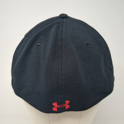 Under Armour Fitted Baseball Cap Black XL Lightweight Embroidered 6 Panel