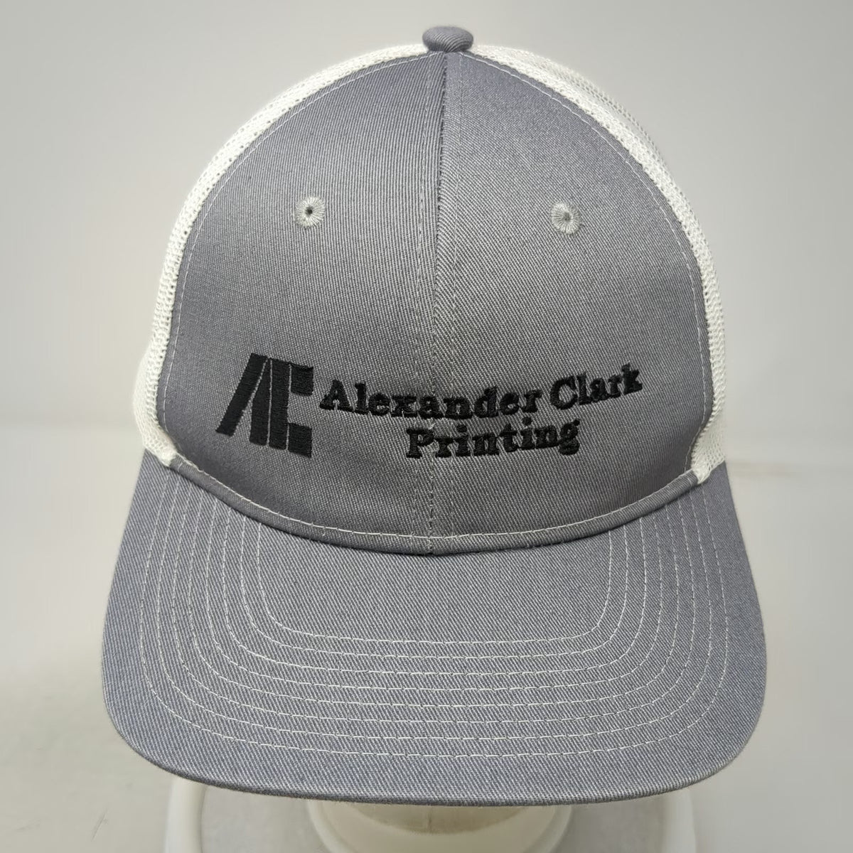 Port Authority Trucker Hat Gray White One Size Alexander Clark Printing Mesh