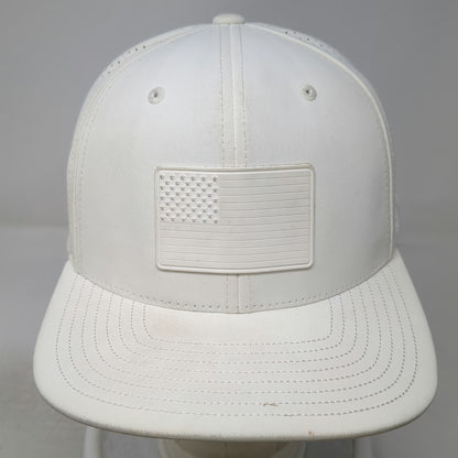 Branded Bills Trucker Hat White One Size American Flag Elite Classic Snapback