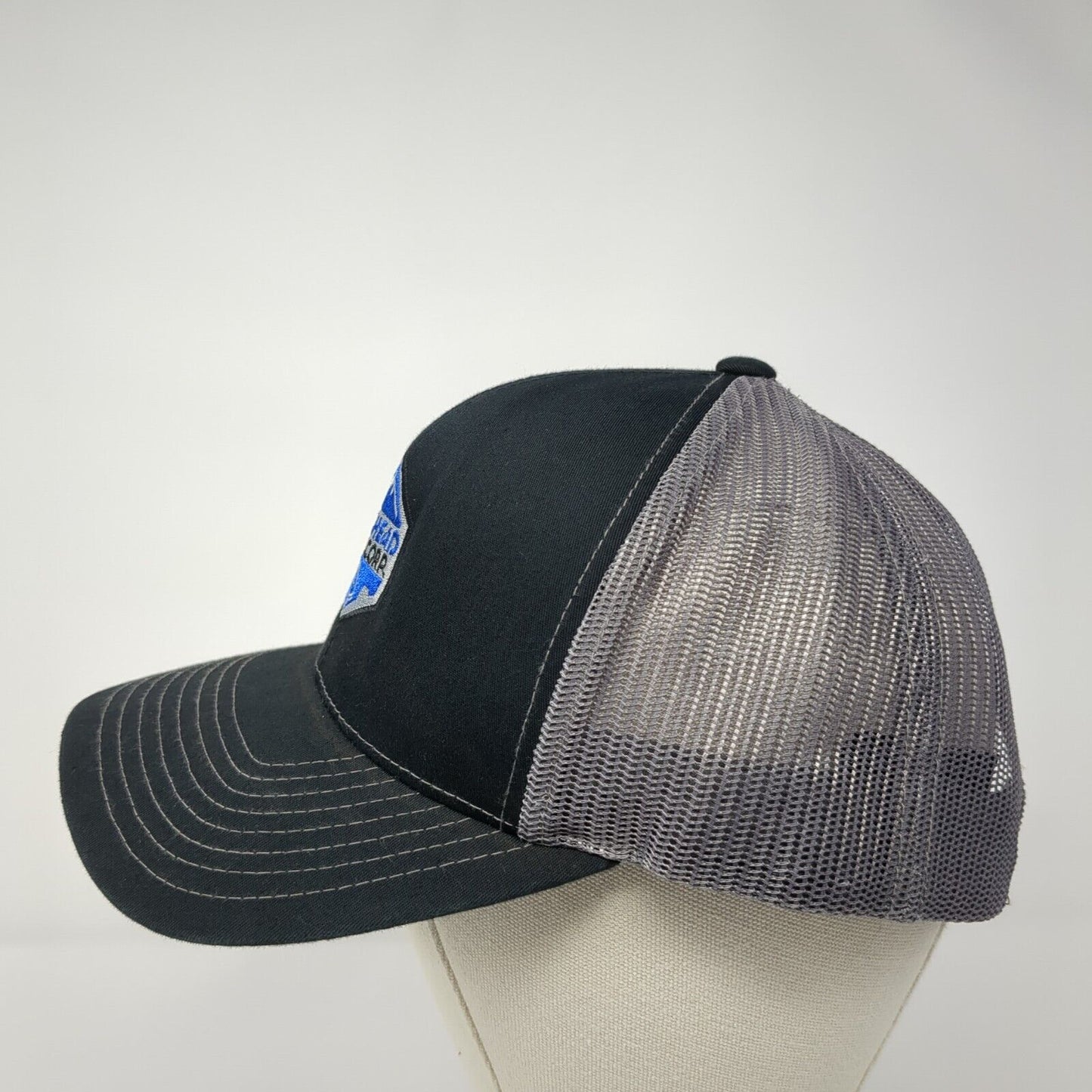 Steelhead Metal Corp. Snapback Trucker Hat Black One Size Mesh Back