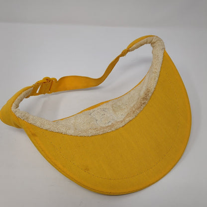 Unbranded Slideback Sun Visor Hat Yellow One Size Letter Patch Solid