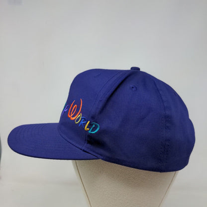 Goofy Hat Co Men's Snapback Hat Purple OSFM Walt Disney World Logo Vintage