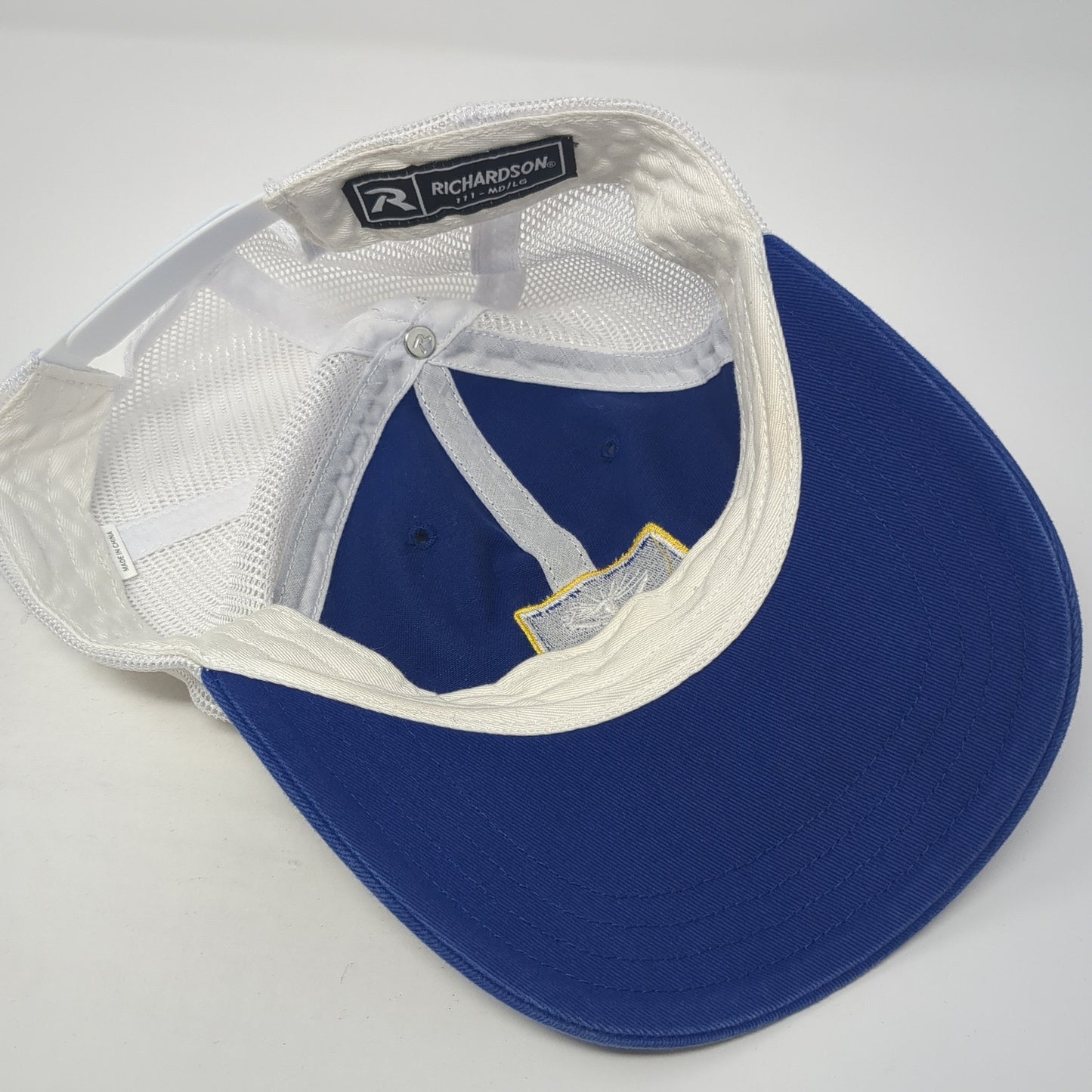 PT Solutions Snapback Trucker Hat Blue Large Mesh Back Richardson