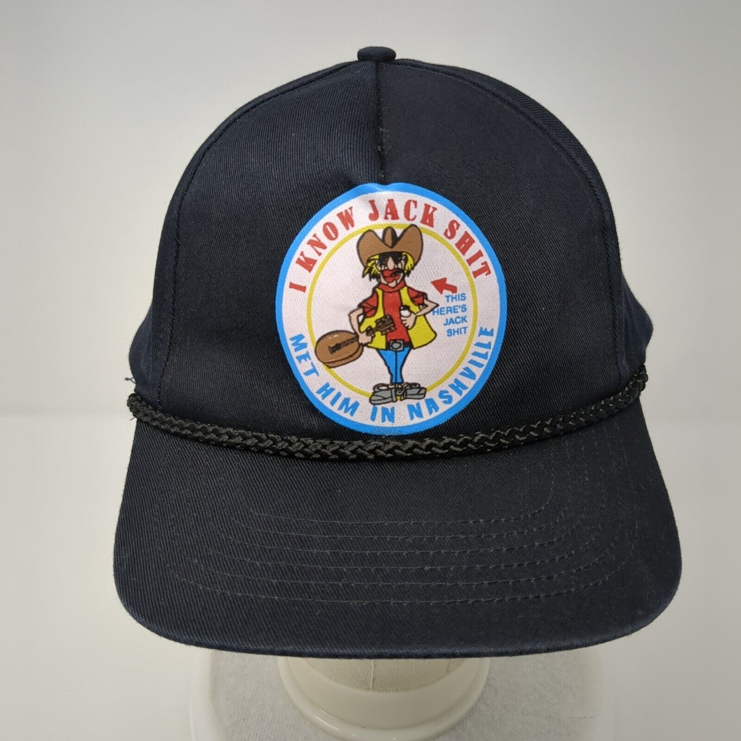 I Know Jack Sh** Met Him In Nashville Snapback Rope Hat Black OSFA