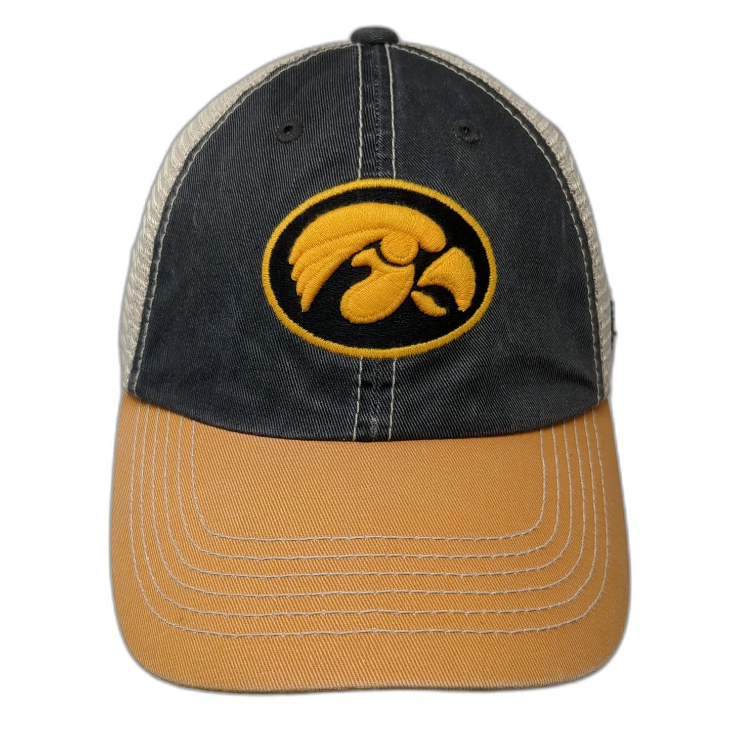 Iowa Hawkeyes NCAA Top of the World Trucker Hat Gray Orange One Size Snapback