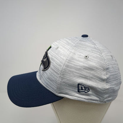New Era Seattle Seahawks Gray Blue Baseball Cap L NFL 39THIRTY Stretch Fit Hat