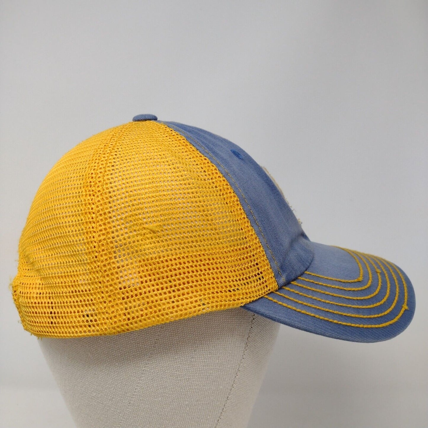 Letter S Patch Snapback Trucker Hat Multi OSFA Mesh Back American Needle