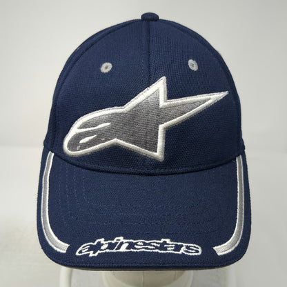 Alpinestars Baseball Cap Blue M Embroidered Logo Flex Fit A-Flex Piping Hat