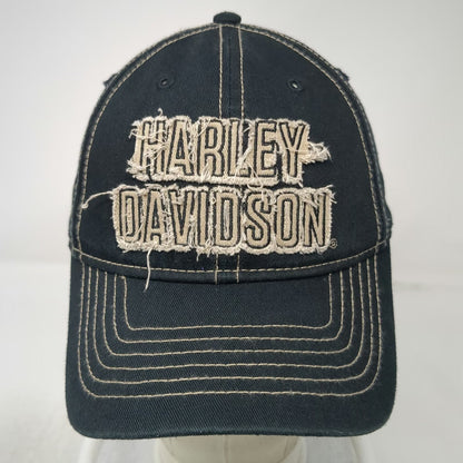 Harley-Davidson Baseball Cap Black One Size Las Cruces NM Distressed Cotton Hat
