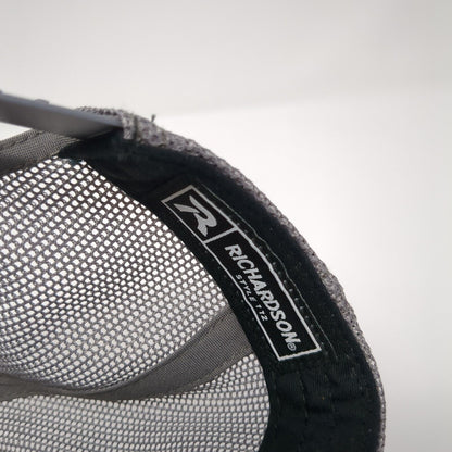 Richardson Snapback Mesh Back Trucker Hat Black One Size Blank 6 Panel