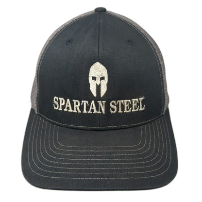 Richardson Trucker Hat Black One Size Spartan Steel Molon Labe Mesh Back Hat