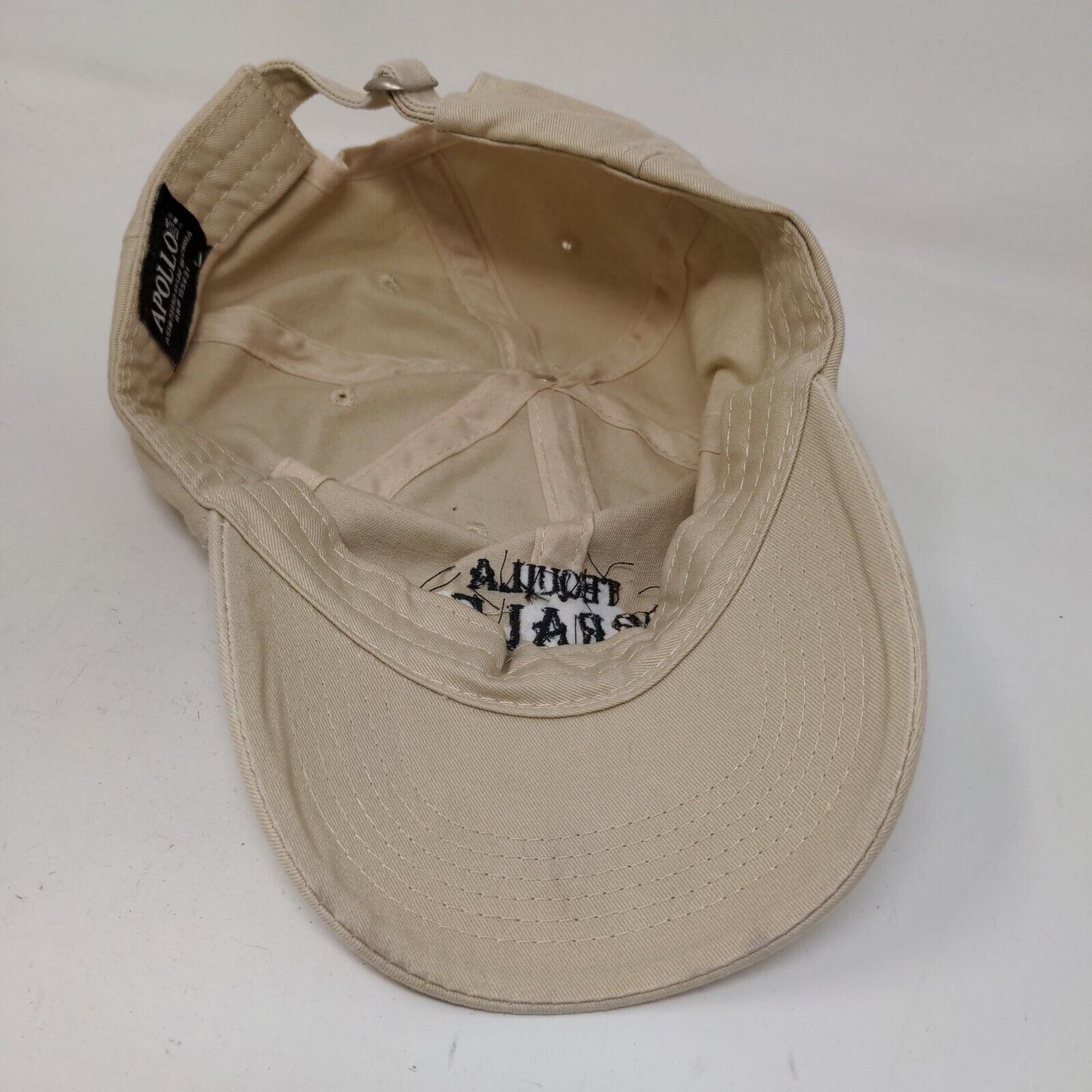 Apollo Men's Slideback Hat Tan Adjustable Tequila Corralejo Embroidered Logo