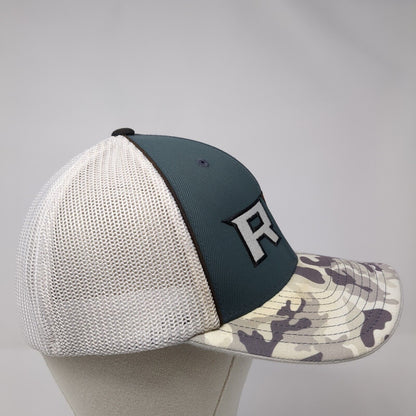 RW Fitted Mesh Back Trucker Hat Camo L-XL Flexfit Pacific Headwear