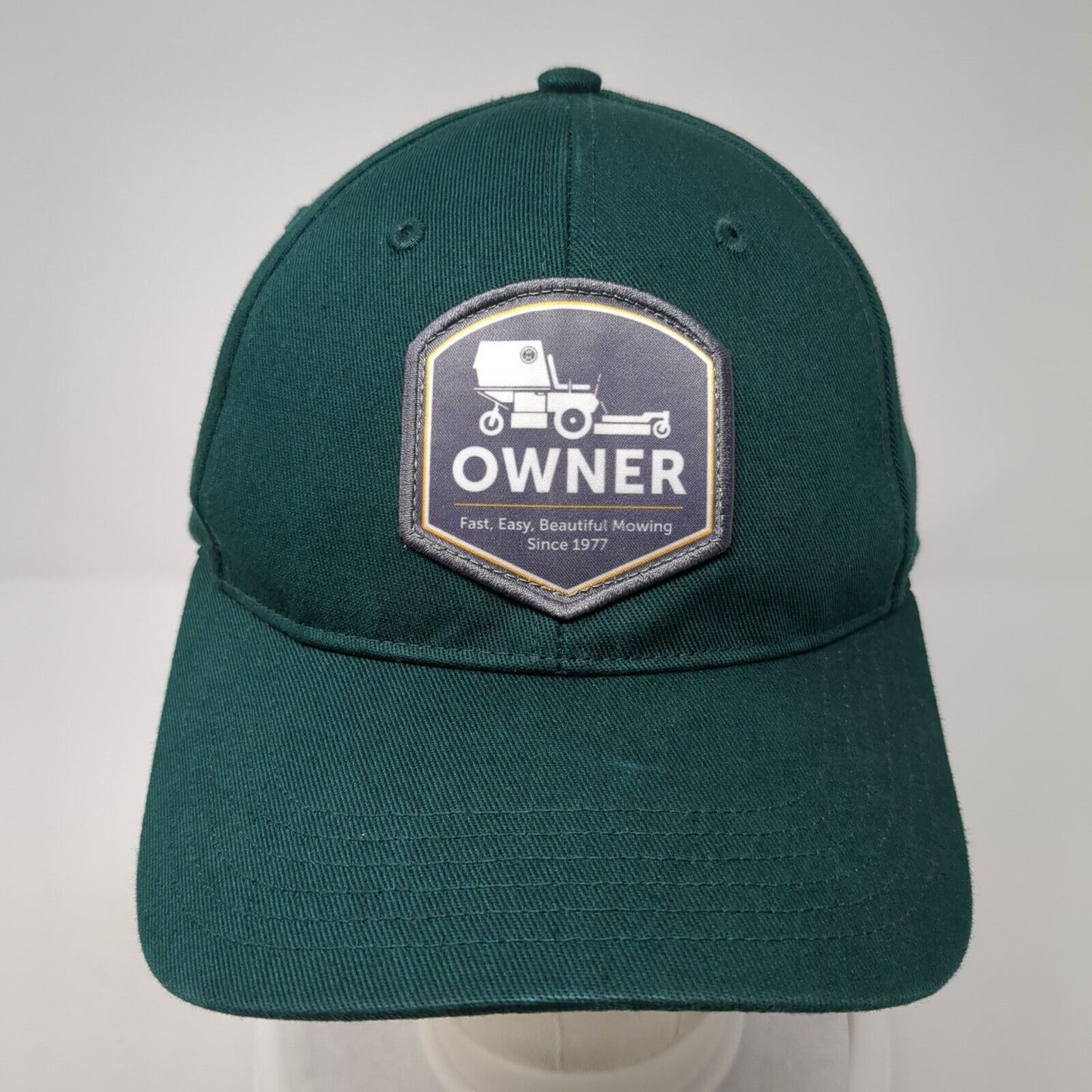 Owner Patch Strapback Hat Green One Size Solid Adjustable Richardson