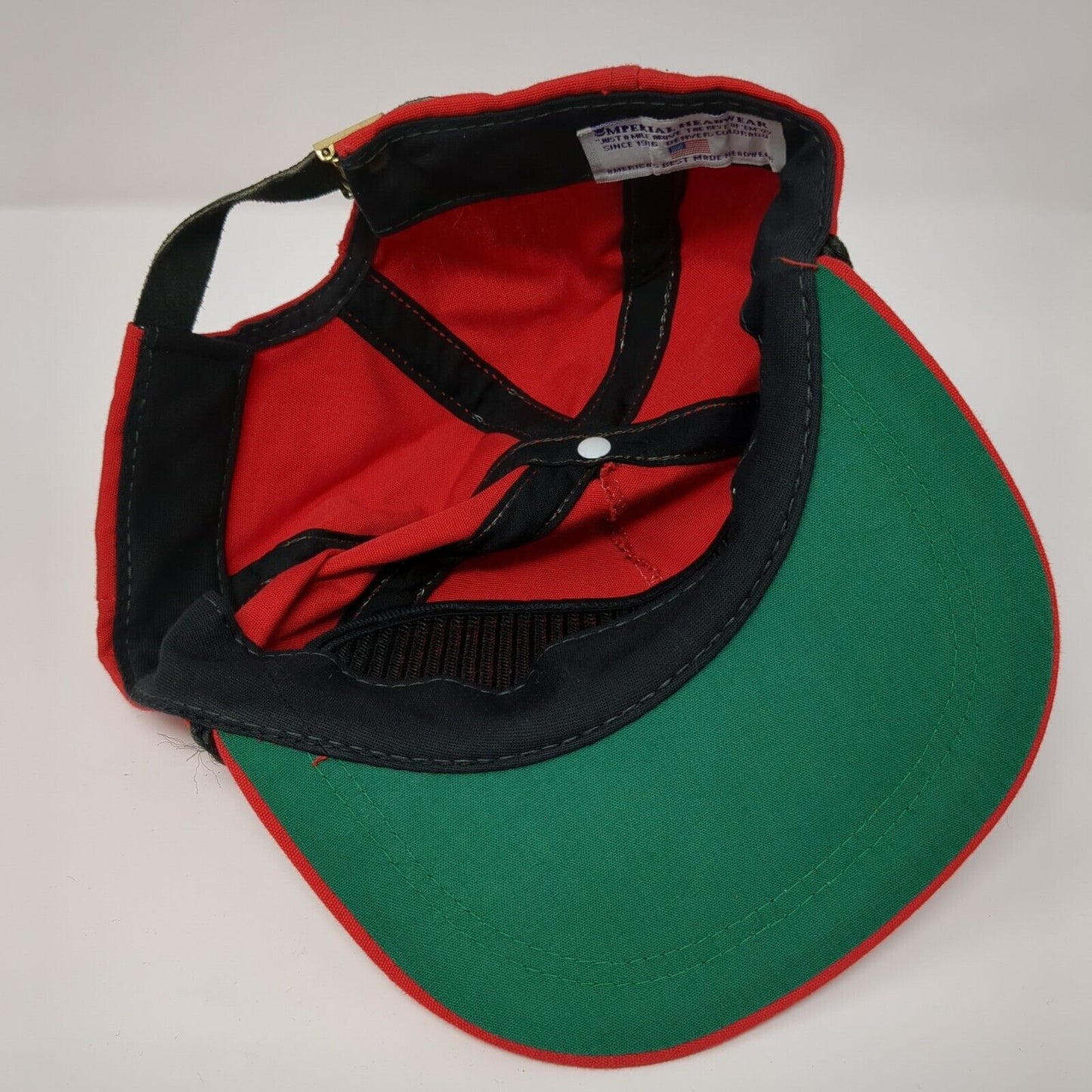 Farm Bureau Ins. Slideback Rope Hat Red OSFA Leather Strap Imperial