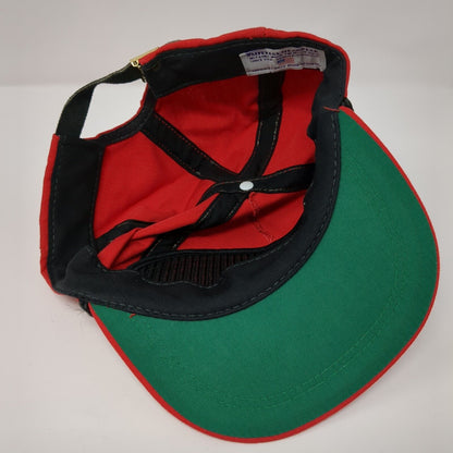 Farm Bureau Ins. Slideback Rope Hat Red OSFA Leather Strap Imperial