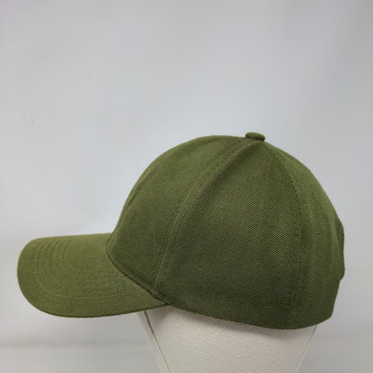 Unbranded Strapback Hat Green OSFA Adjustable 6 Panel Blank Polyester