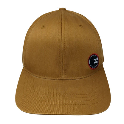 Billabong Snapback Hat Brown OSFA Adjustable Embroidered Vented Holes 6 Panel