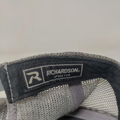 Richardson Men's Snapback Mesh Back Hat Black Gray Embroidered UP Logo #112