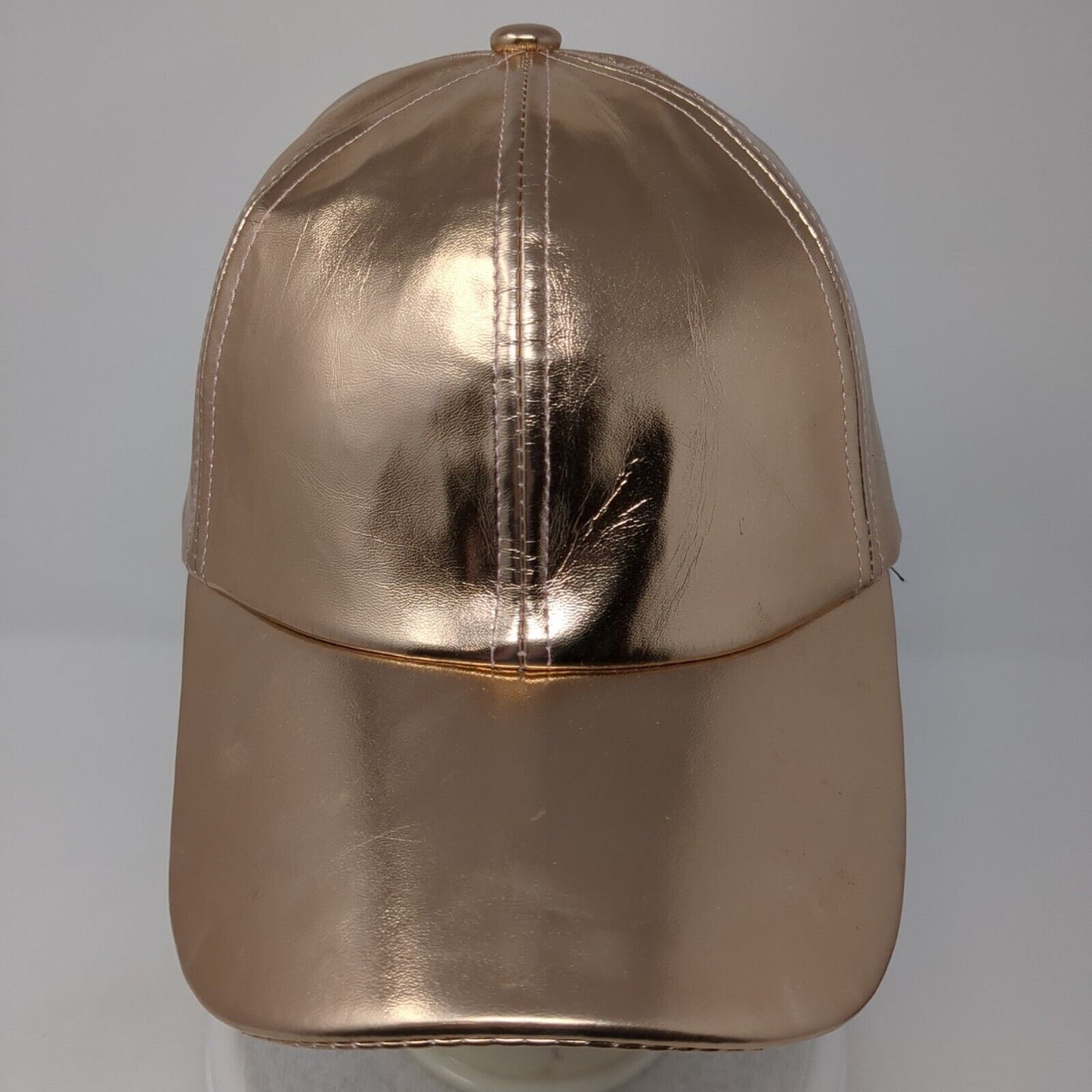 Unbranded Strapback Hat Pink One Size Adjustable Metallic 6 Panel Blank