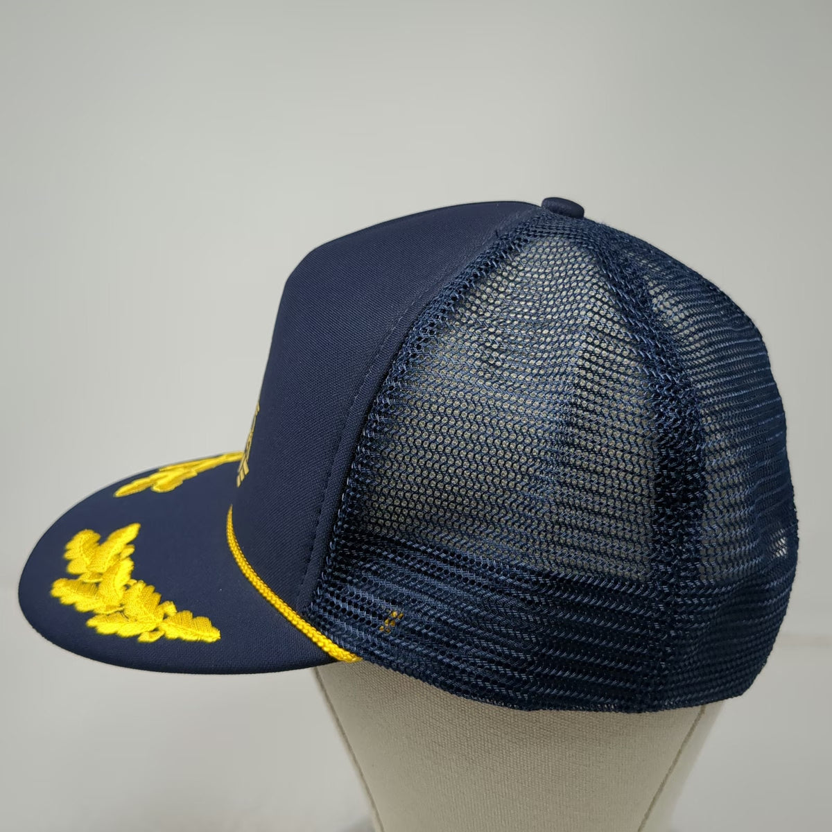 Otto Trucker Hat Blue OSFM Tuck Go For The Glory Fighter Jet Scrambled Eggs Mesh
