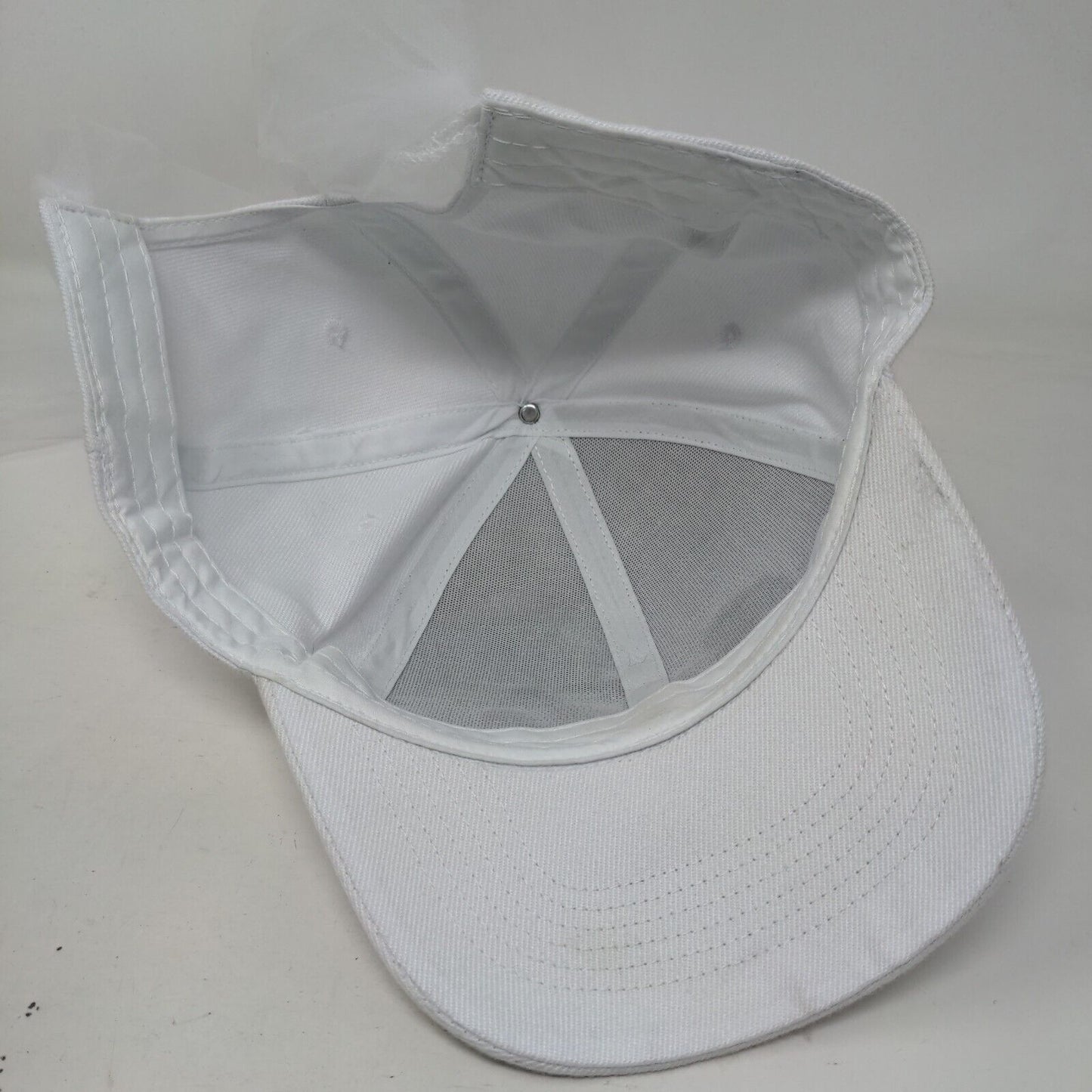 Bride Lace Veil Hat White One Size Embroidered Solid 6 Panel Vent Holes