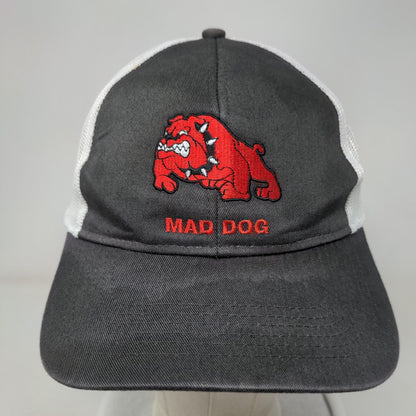 Mad Dog Snapback Trucker Hat Gray One Size Embroidered Mesh Back Cap America