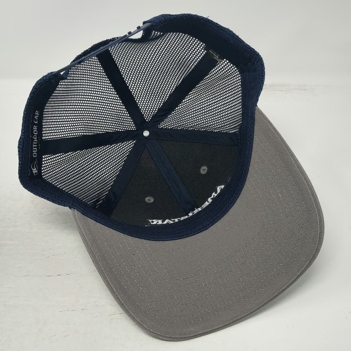 Outdoor Cap Trucker Hat Gray Blue OS Ameristar Perimeter Security Mesh Snapback