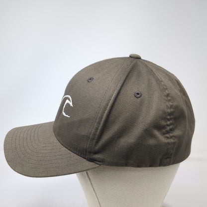 Flexfit Baseball Cap Brown XL Wave Logo Cabo Commanders Curved Brim Elastic Hat