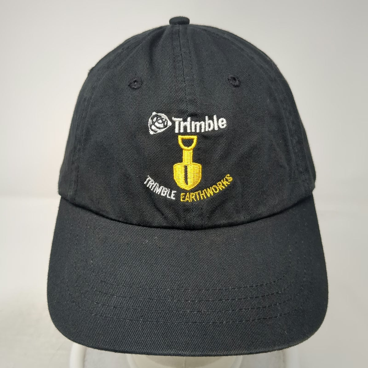 KC Caps Baseball Cap Black One Size Trimble Earthworks Shovel Logo Hat Slideback